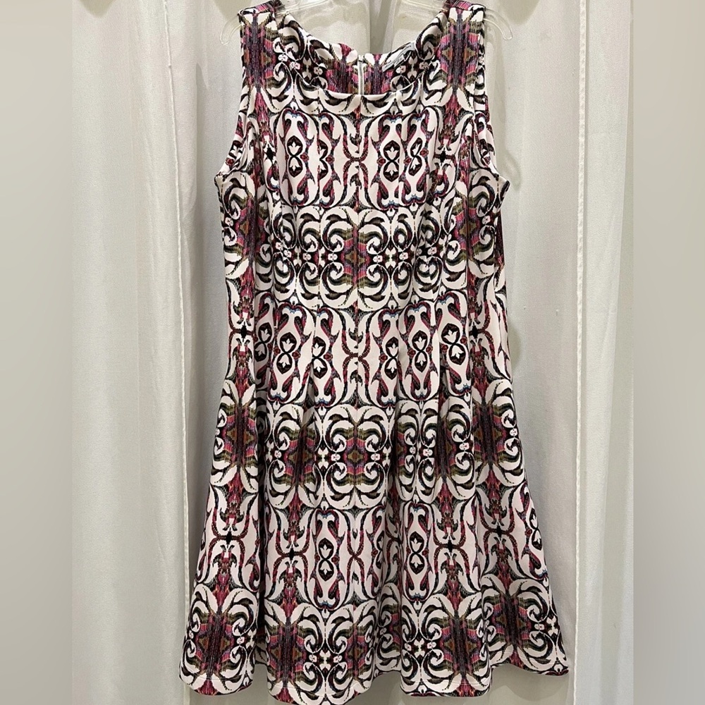 Danny & Nicole Pink and Black A-Line Skirt